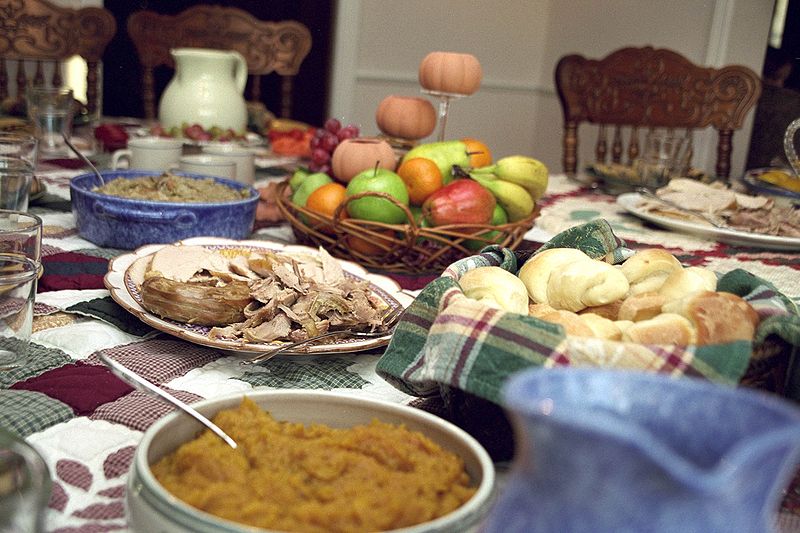 Description English: Photo showing some of the aspects of a traditional US Thanksgiving day dinner. Date	November 2002 Source	Own work Author	Ben Franske (CC BY-SA 4.0)