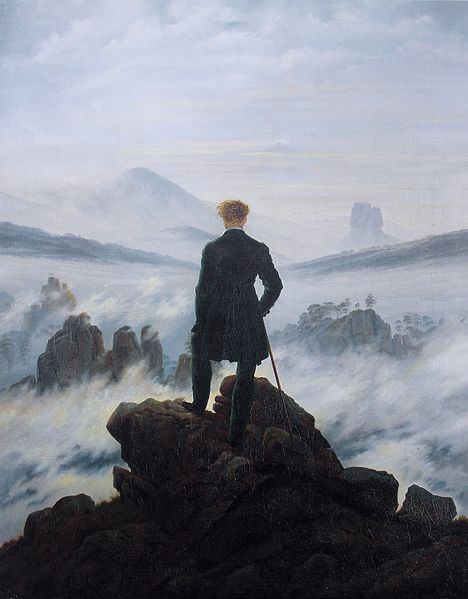 Artist: Caspar David Friedrich (1774–1840)  Title: The wanderer above the sea of fog Date1818