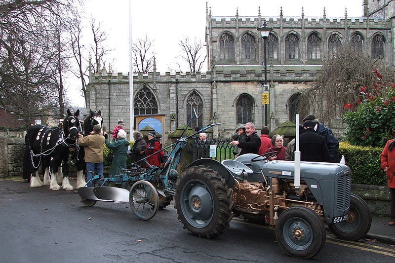  Description Plough Sunday gathering outside a village Church in Tickhill, Yorkshire, Great Britain Date 11 January 2009 Source Own work Author John Cowie (CC BY 3.0)