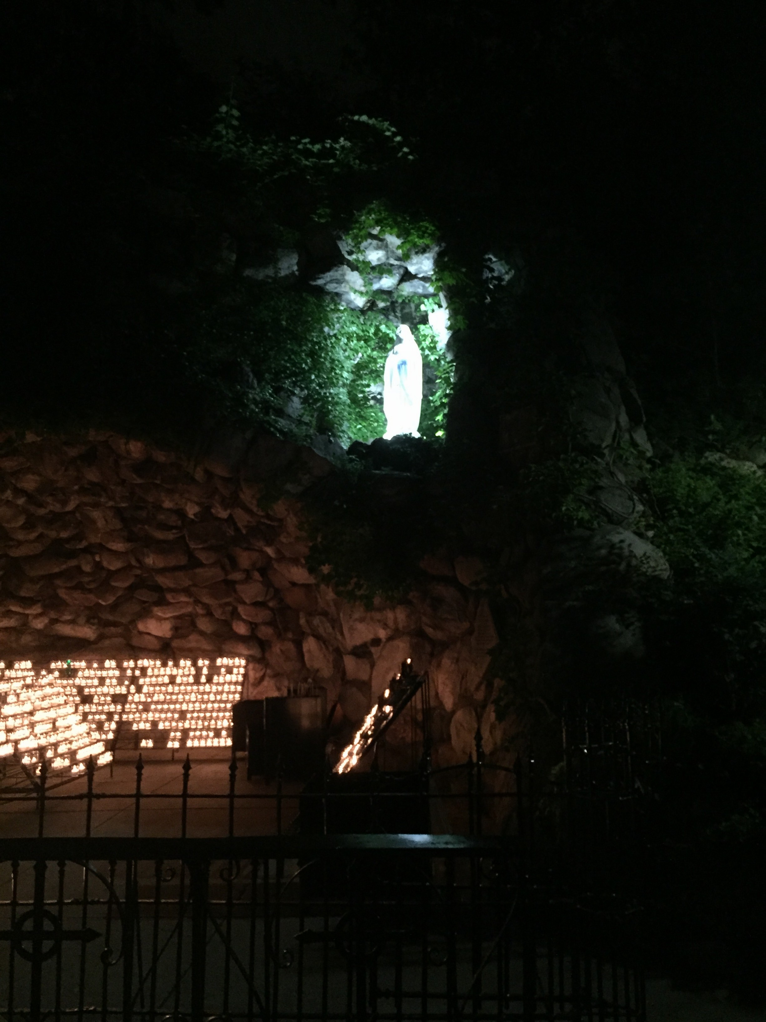 Photo of the Grotto at Notre Dame by David Russell Mosley