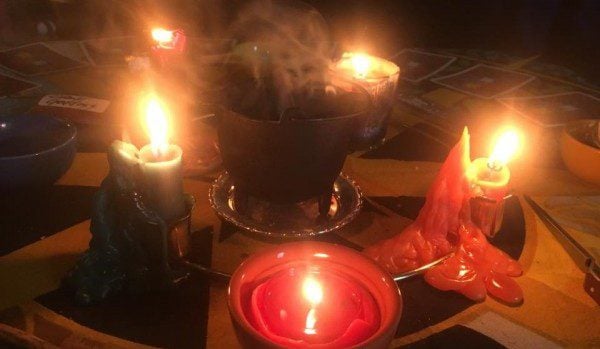 Magickal Altar with 4 elements