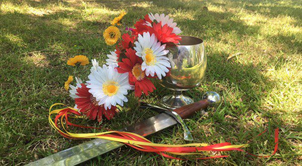 Beltane Wreath with the Sword and Chalice - Photo by Heron Michelle