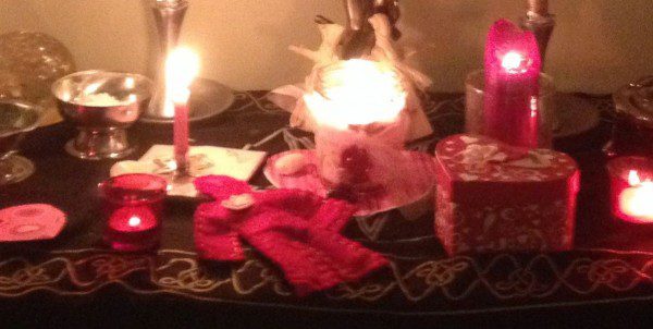 Velentine's Love Spell Altar by Heron Michelle