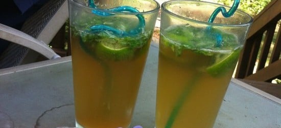 2 classes of Lammas Lovers Lemonade with twisty straws