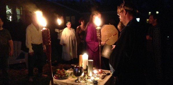 A Sojo Circle ritual outdoors. Photo used with permission