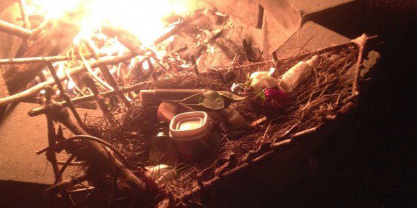 Basket of offerings made by the new priests and priestesses, before they given to the fires.