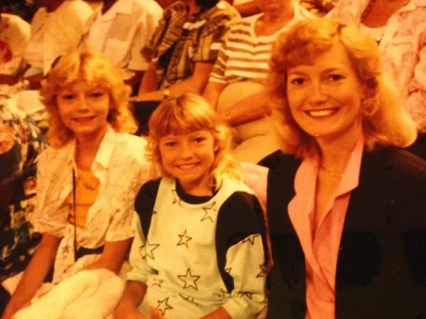 This was taken in the TV audience of the Jim and Tammy Bakker show filmed at Heritage USA just outside of Charlotte, NC, in 1987. The show/church was known as PTL, "Praise the Lord," or more justly named "The cult in which my mother raised us." When I express deep distaste for TV evangelism, I speak from a front-row perspective.