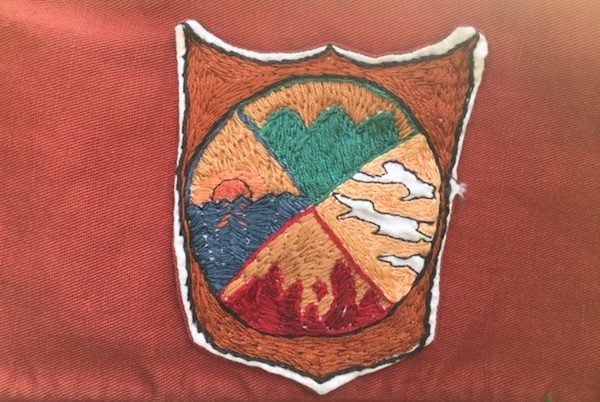 The actual embroidery of the elemental magick correspondences I had no idea were real back in 1992