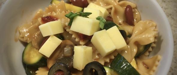 Scary Muenster Pasta Salad - Witch on Fire