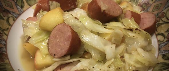 Witchin' in the Kitchen: Headless Horseradish Kielbasa and Cabbage - Witch on Fire