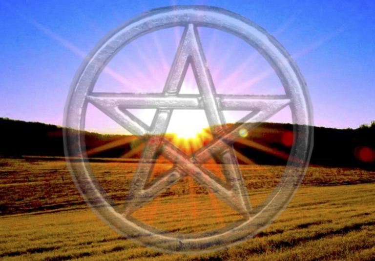 Father Sun, Mother Earth Pentacle Graphic by Heron Michelle