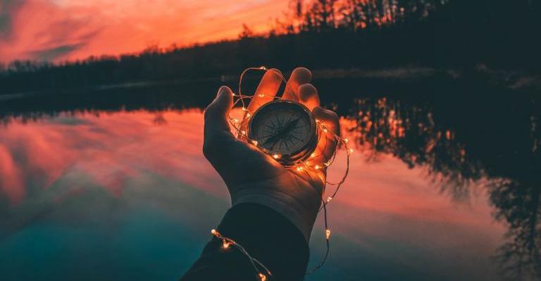 Compass at Twilight