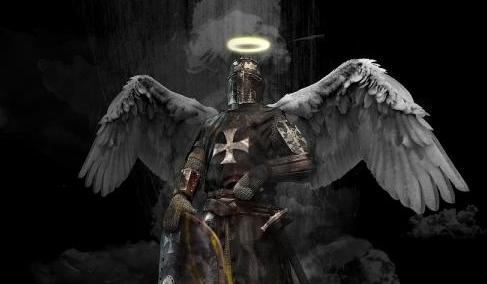 Armored Knight with angel wings and halo