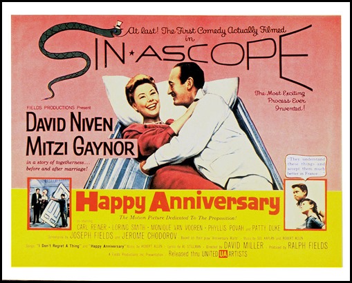 Happy Anniversary Movie Poster David Niven Mitzi Gaynor