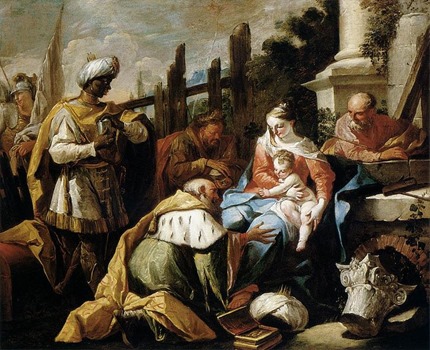 Adoration of the Magi Gaspare Diziani 1718 Oil on Canvas Museum of Fine Arts Budapest