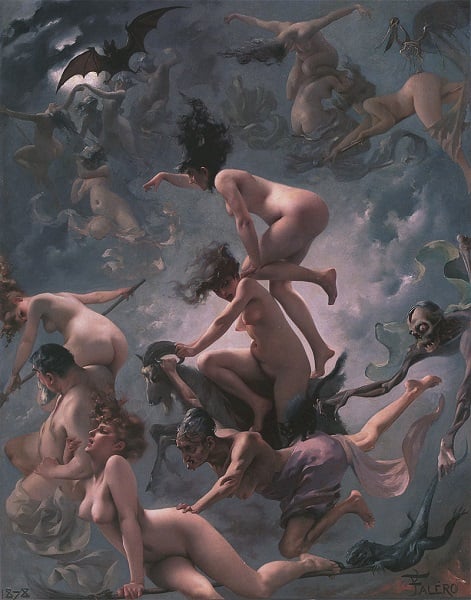 Witches on the Sabbath. 1878. Luis Ricardo Falero. Wikipedia Public Image.