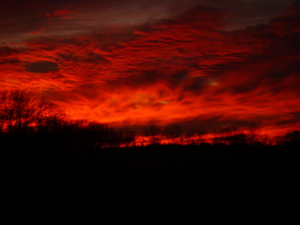 Red clouds