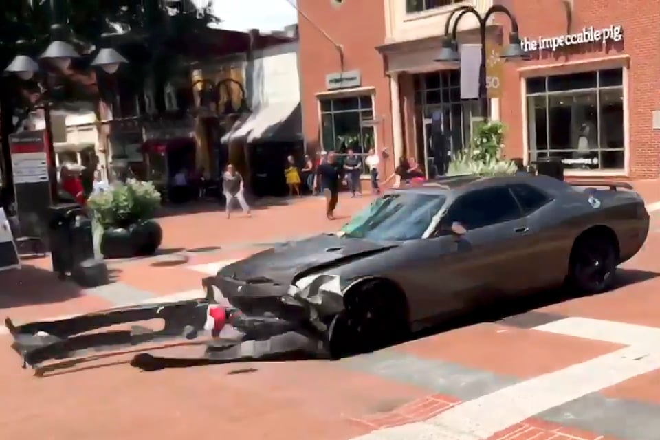 The vehicle a Nazi rammed into anti-fascists in Charlottesville.