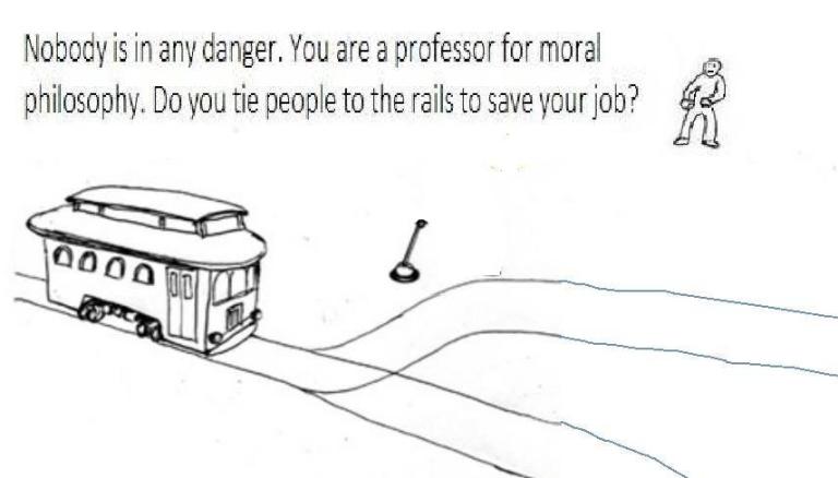 Philosopher's job trolley problem