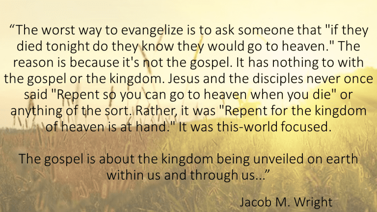 The Worst Way To Evangelize | James McGrath