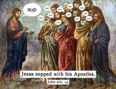 Jesus supped with his apostles