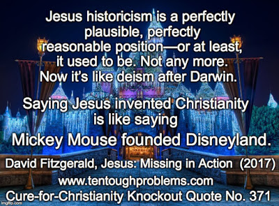 CCCQ No 371, Fitzgerald,Saying Jesus invented Christianity is like saying Mickey Mouse founded Disneyland