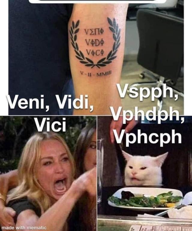 EGOS veni vidi vici tattoo Memes & GIFs - Imgflip
