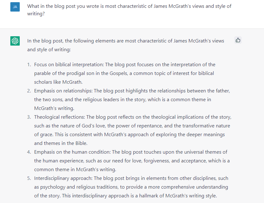 ChatGPT-3 Imitates James McGrath - Vimarsana News