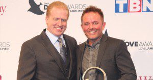 Chris Tomlin (right) with Sound Exchange President and CEO Michael Huppe.