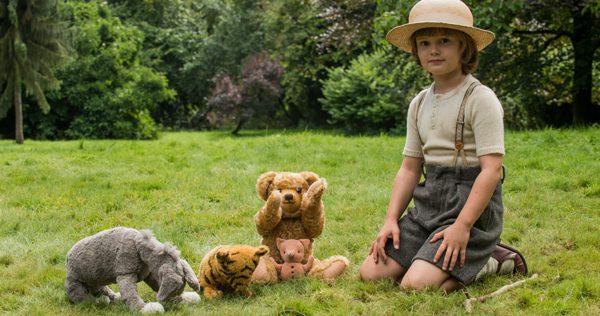 Goodbye Christopher Robin from Fox Searchlight Pictures stars Domhnall Gleeson, Margot Robbie, and newcomer Will Tilston. Image courtesy of Fox Searchlight. 