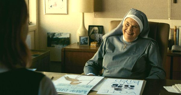 Lois Smith appears as Sister Mary Joan in Lady Bird from A24 Pictures. Image courtesy of A24. 