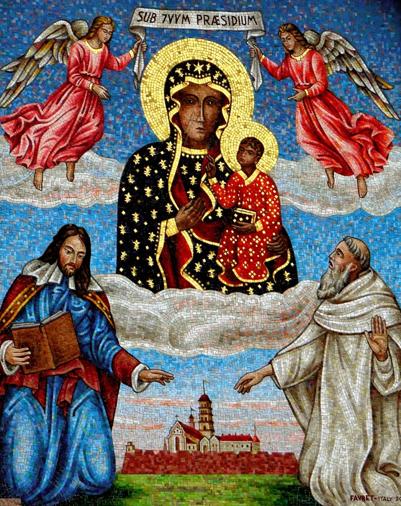 Black Madonna of Częstochowa, church mosaic, Poland - by Poeticbent (Jasna_Gora_-_Czarna_Madonna_(mozaika) [CC BY-SA 3.0 (https://creativecommons.org/licenses/by-sa/3.0/deed.en)], via Wikimedia Commons