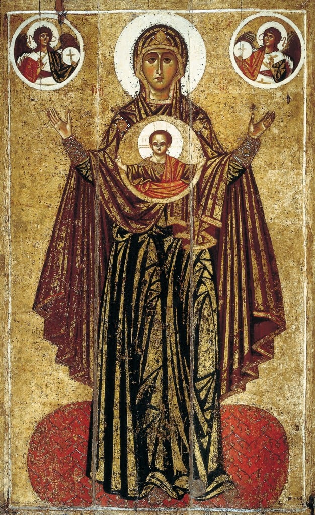 13th-century icon of the Great Panagia from the Saviour Minster in Yaroslavl - PD-Art, via Wikimedia Commons