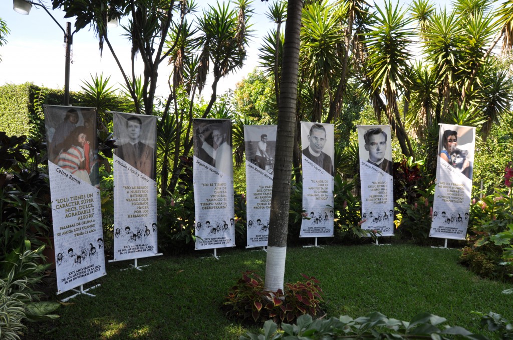  Roses' Garden at UCA, El Salvador. The place where : Ignacio Ellacuría, Ignacio Martín-Baró, Segundo Montes, Juan Ramón Moreno, Amando López, Joaquín López y López, Elba Ramos y Celina Ramos, were killed at november 16th 1989, by a military pelotoon - by Johan Bergström-Allen - Archbishop Romero Trust (Mártires_de_la_UCA_-_2.jpg) (CC BY 2.0 [https://creativecommons.org/licenses/by/2.0/deed.en]), via Flickr