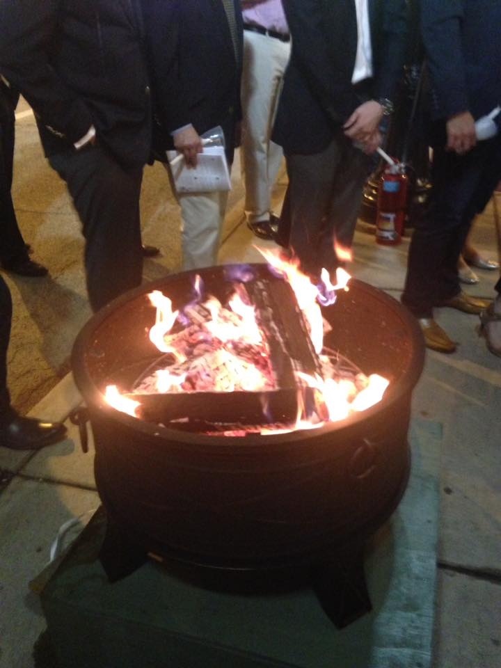 Easter fire at Old St Pat's, 2017 - photo by me