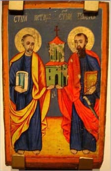 St Peter Paul Dovezentse Church 19 Century Icon - PD-Art, via Wikimedia Commons