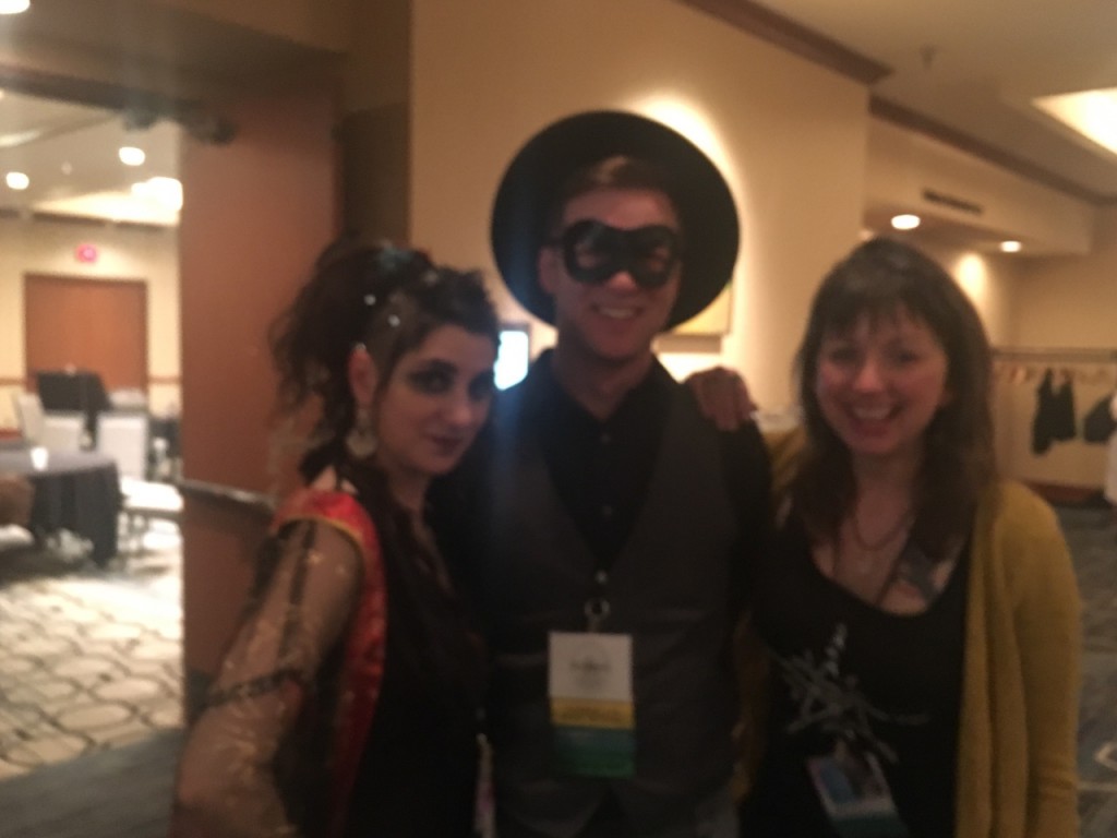Tempest, Dodie, and I (blurry photo by Jason Mankey)