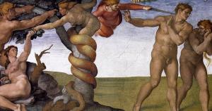 Expulsion from Eden by Michelangelo