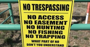 No Trespassing sign