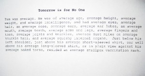 Tomorrow is for No One intro