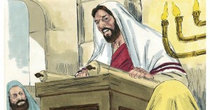 Jesus Preaching in Synagogue