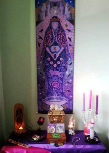 My Cailleach altar (hanging by Wendy Andrews) Deity