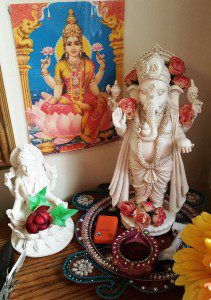 Ganesha & Lakshmi on my altar