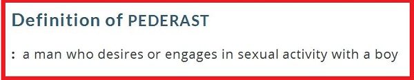 Definition of pederast
