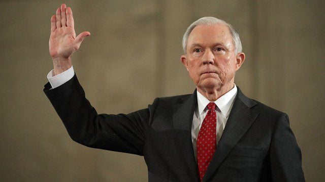 Jeff Sessions Swearing To Tell The Truth