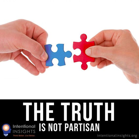 Meme saying “The truth is not partisan” (Made for Intentional Insights by Lexie Holliday)