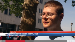 Interview about the Pro-Truth Pledge at the March for Truth in Columbus (Gleb Tsipursky, used with permission)