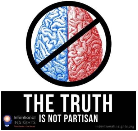 Caption: Image highlighting that the truth is not partisan (Created by Lexie Holliday for Intentional Insights)