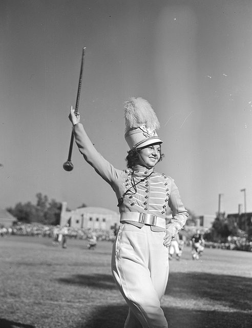 "Drum majorette (Tyler)"; Photo credit: DeGolyer Library, Southern Methodist University. https://www.flickr.com/photos/smu_cul_digitalcollections/ No known copyright restrictions.