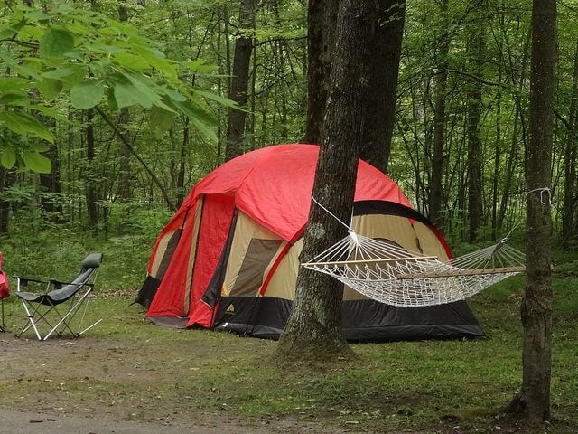 tent at campsite